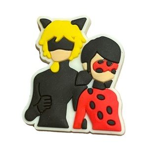 Ladybug and Cat Noir Croc Charm